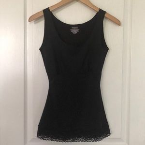 Spanx black lace trimmed cami